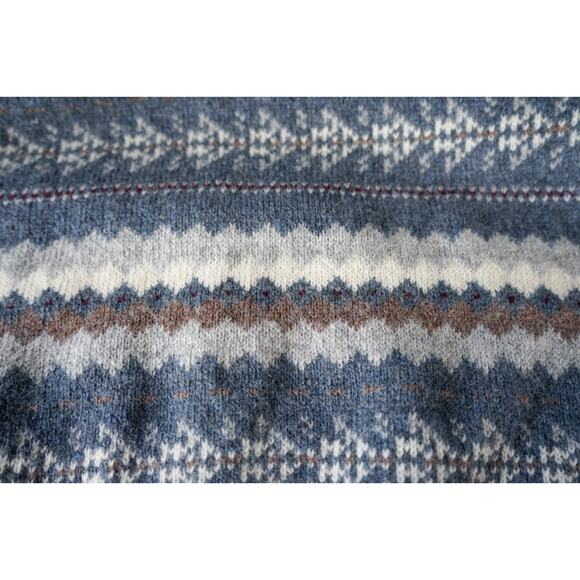 VTG Men Puritan Fair Isle Nordic Wool Blend Knit Sweater L Preppy Cabin Grandpa - Picture 6 of 13